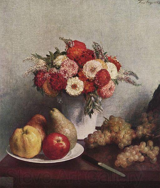 Henri Fantin-Latour Stilleben mit Blumen und Fruchten Germany oil painting art